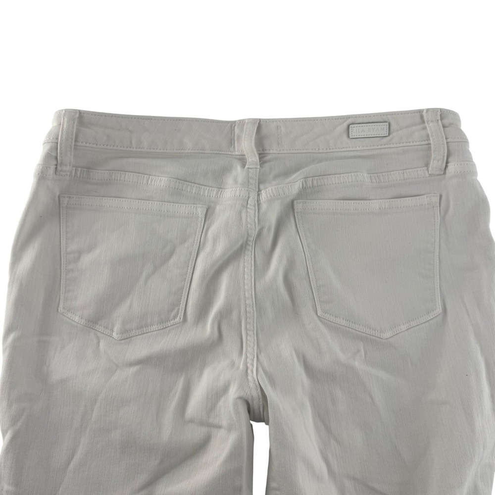 Lila Ryan Womens White Denim Cuffed Ankle Jeans Comfort Stretch Size 32